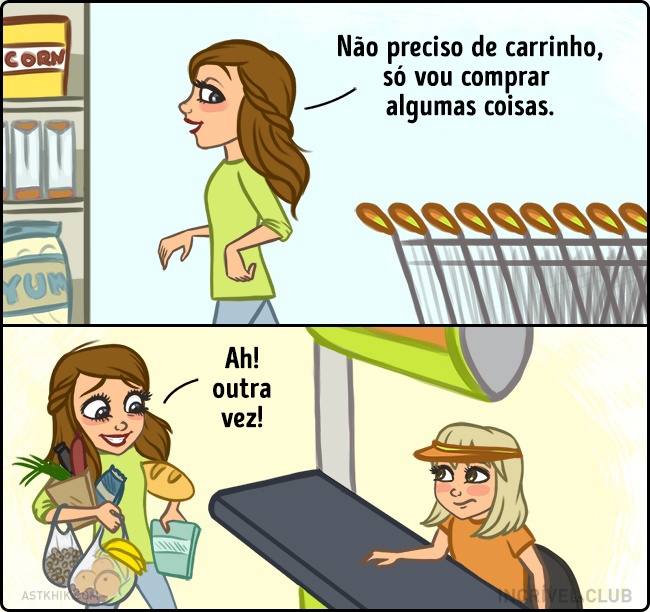 mulher no supermercado