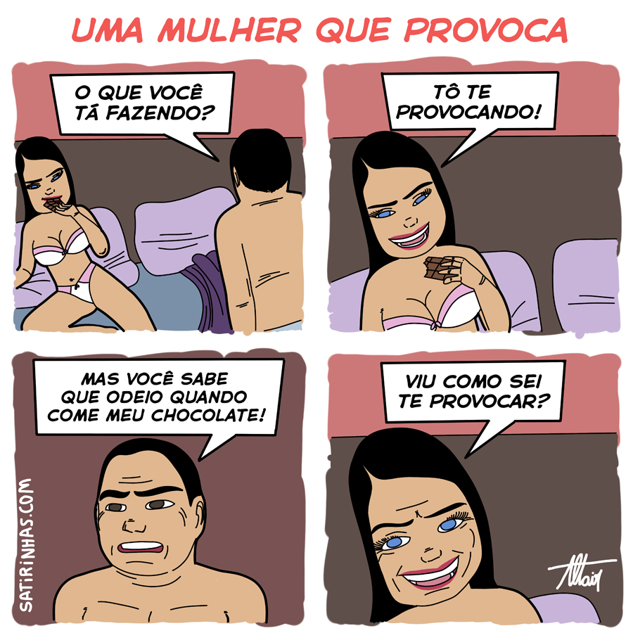 Uma mulher que sabe provocar 